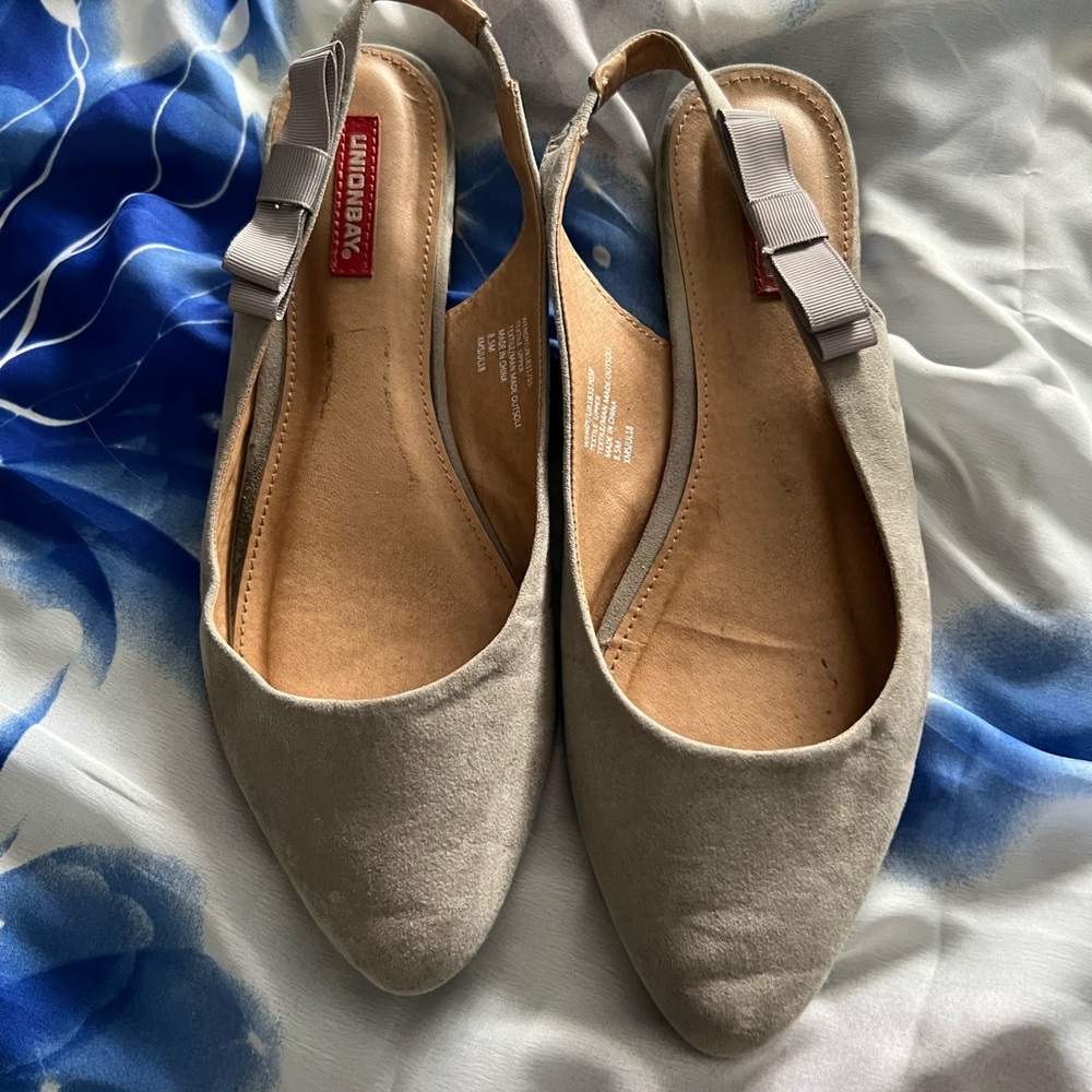 Grey Union Bay flats (size 8.5)